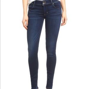 Hudson low waisted ankle skinny jeans
